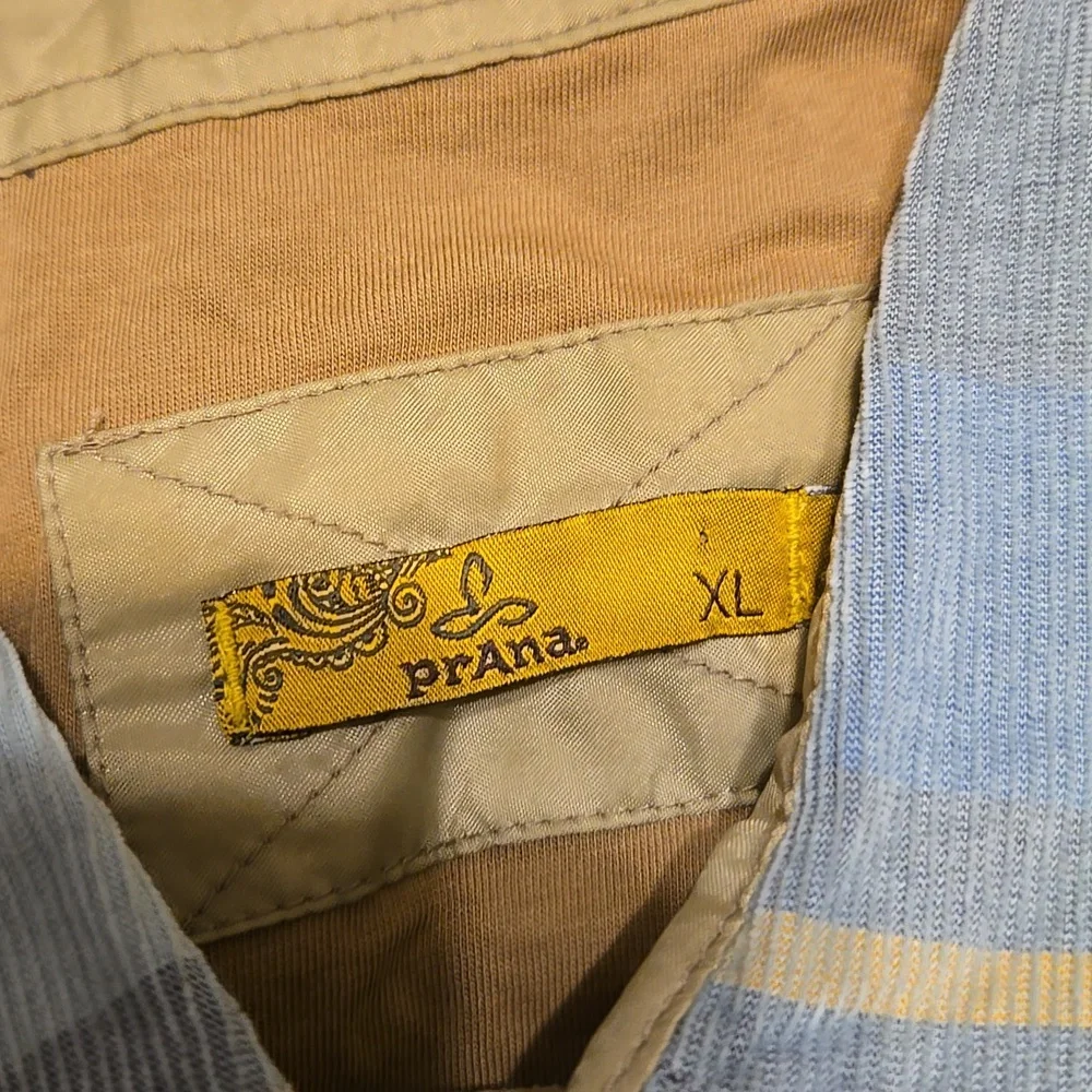 Prana XL Corduroy Snap Front Plaid Shirt